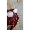 Image 4 : Vintage Light Fixtures: Copper Two-Light Pendant, Brass Sconce, Gold Semi-Flush Mount and More