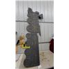 Image 1 : Wooden CPR No. 1 "Countess of Dufferin" Steam Locomotive Decorative Wall Art Sign 8' Long