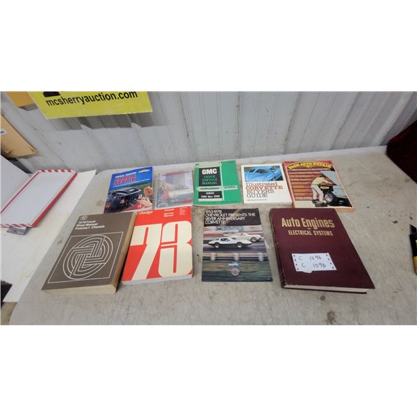 Vintage Automotive Manuals Including 1978 Dodge Chassis Service Manual, GMC Truck and More Corvette