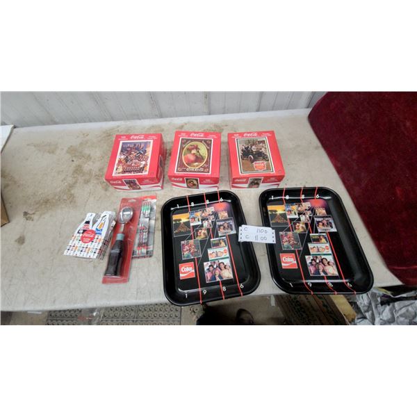 Coca-Cola Collectibles, 500-Piece Puzzles, Serving Trays, Bottle Spoon, Playing Cards and More