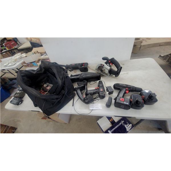 Jobmate 14.4V Cordless Tool Set with Drills, Circular Saw, Reciprocating Saw, Vacuum and More