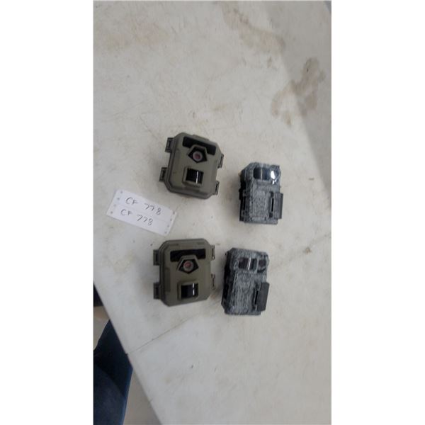 Spypoint Link-Micro Cellular Trail Cameras and Primos Truth Cam Trail Cameras, Lot of 4