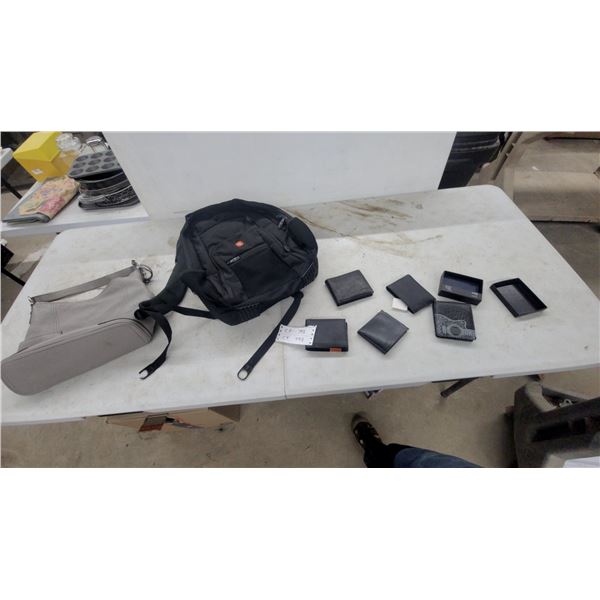 Michael Kors Grey Leather Shoulder Bag, Swiss Gear Black Backpack, Wallets, and More
