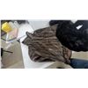 Image 2 : Vintage Fur Garments Including Brown Faux Fur Coat, Black Fur Coat, and Black Tail Stole