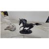 Image 5 : Black Beauty Collectible Horse Figurines, Black Rearing and White Rearing, with Certificate