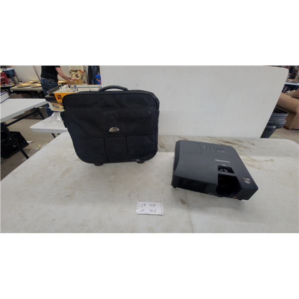 ViewSonic PJL7211 Projector with Samsonite Black Rolling Carry Bag