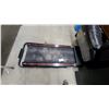 Image 1 : Compact Electric Folding Treadmill Walking Pad with Red Side Stripes and LED Indicators