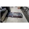 Image 4 : Compact Electric Folding Treadmill Walking Pad with Red Side Stripes and LED Indicators