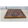 Image 10 : Collection of Souvenir Spoons Featuring State and Provincial Emblems in Glass-Top Wooden Display