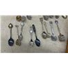 Image 9 : Collection of Souvenir Spoons Featuring State and Provincial Emblems in Glass-Top Wooden Display