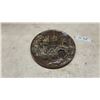 Image 1 : Round Wall Plaque with Embossed Village Scene, 11 1/2" Diameter