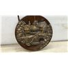 Image 4 : Round Wall Plaque with Embossed Village Scene, 11 1/2" Diameter
