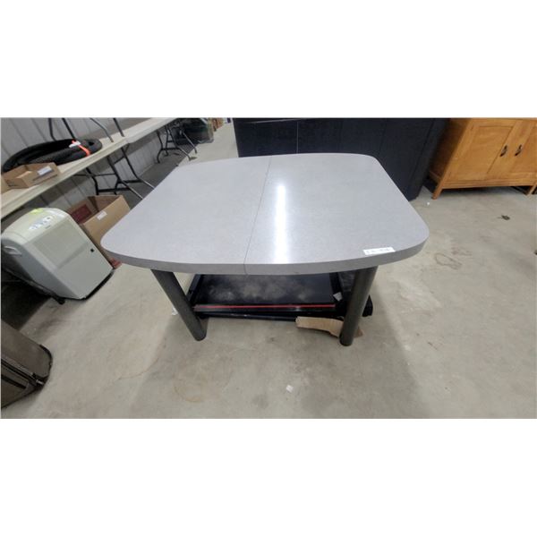 Gray Laminate Two-Piece Rounded Rectangular Table 30 x 48 x 42"