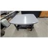 Image 1 : Gray Laminate Two-Piece Rounded Rectangular Table 30 x 48 x 42"