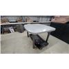 Image 3 : Gray Laminate Two-Piece Rounded Rectangular Table 30 x 48 x 42"