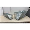 Image 1 : Two Live Animal Traps, Single Door Spring-Loaded, 12 x 10 x 32" & 7 1/2 x 7 x 7"