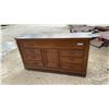 Image 1 : Antique Oak Store Counter with Drawers & Cabinet 71 x 20 x 34