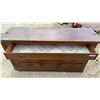 Image 4 : Antique Oak Store Counter with Drawers & Cabinet 71 x 20 x 34