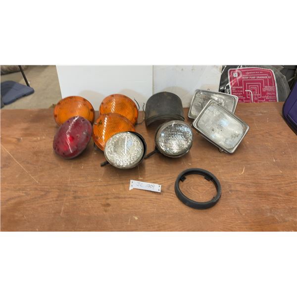 Grote 47782 Amber and 47781 Red Round Lenses, Auxiliary Driving Lights, Sealed Beam Headlights