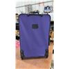 Image 5 : Jetstream Purple Two-Wheel Upright Rolling Suitcase with Exterior and Interior Zippered Pockets
