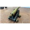 Image 4 : Two Brass Miniature Cannons, Brass & Glass Pocket Watch-Style Picture Frame, & Cast Iron Penguin