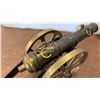 Image 8 : Two Brass Miniature Cannons, Brass & Glass Pocket Watch-Style Picture Frame, & Cast Iron Penguin
