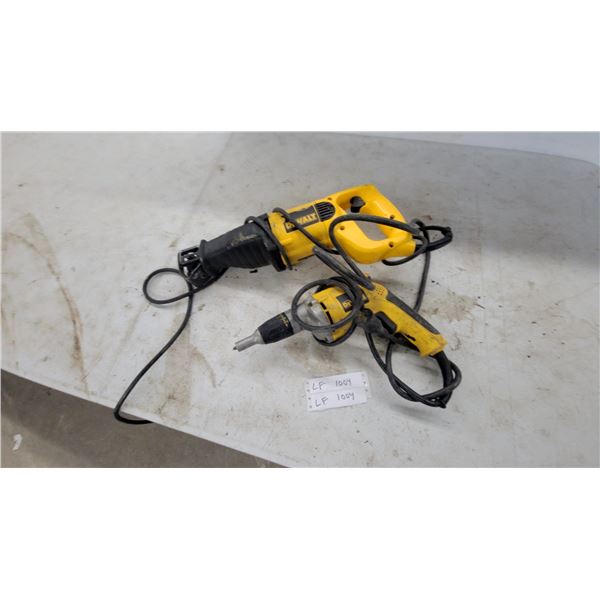 DeWalt DW303 Type 1 Corded Reciprocating Saw and Corded Screw Gun