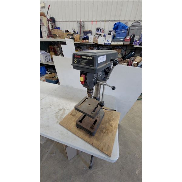 Sears Craftsman 8" Benchtop Drill Press, 1/2" Chuck, 3 Speeds, Model 113.25000CC