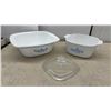 Image 2 : Corning Ware Cornflower Blue Casseroles, Amber Baking Dish, Pie Bakers, Cake Stand, and More