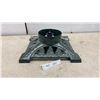 Image 1 : Cast Iron Christmas Tree Stand with Decorative Evergreen Pattern and Eye Bolt Tree Supports