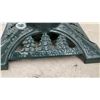 Image 3 : Cast Iron Christmas Tree Stand with Decorative Evergreen Pattern and Eye Bolt Tree Supports