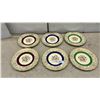 Image 1 : Set of 6 Johnson Bros. Victorian Pattern Decorative Plates with Floral Bouquet and Gold Border
