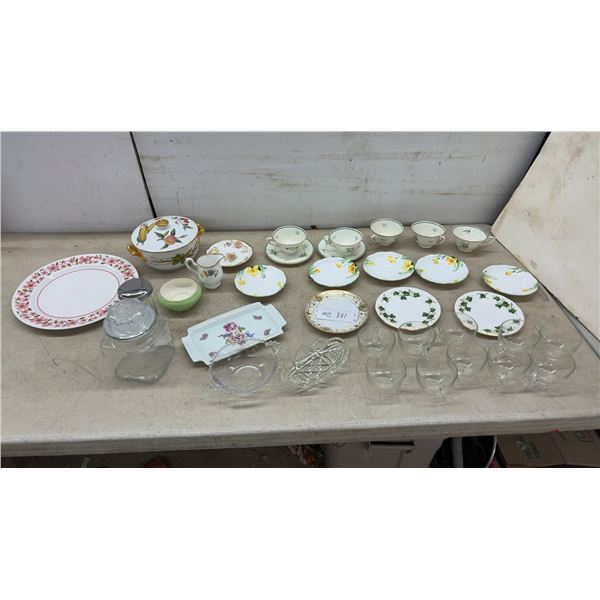Royal Worcester Evesham Lidded Tureen, Floral Platter, Glassware, Teacups, Saucers and More