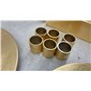 Image 3 : Gold Charger Plates Set and 6 Matching Napkin Rings