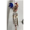 Image 2 : Autumn Decor & Garden Accents: Wooden Pumpkin, Faux Leaves, Metal Dragonflies, & Wind Chimes