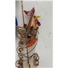 Image 4 : Autumn Decor & Garden Accents: Wooden Pumpkin, Faux Leaves, Metal Dragonflies, & Wind Chimes