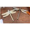 Image 5 : Autumn Decor & Garden Accents: Wooden Pumpkin, Faux Leaves, Metal Dragonflies, & Wind Chimes