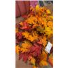 Image 7 : Autumn Decor & Garden Accents: Wooden Pumpkin, Faux Leaves, Metal Dragonflies, & Wind Chimes