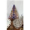 Image 3 : Assorted Decor & Collectibles: Chinese Porcelain Planter, Crystal Figurines, & More