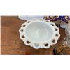 Image 6 : Assorted Decor & Collectibles: Chinese Porcelain Planter, Crystal Figurines, & More
