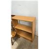 Image 6 : Two Wooden Stools & a Two-Shelf Bookcase