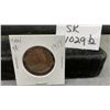 Image 1 : 1917 Canadian One Cent Coin Featuring King George V in 2 x 2" Coin Flip