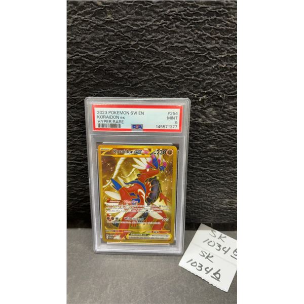 2023 Pokémon SVI Koraidon Ex Hyper Rare #254 Trading Card, PSA Mint 9