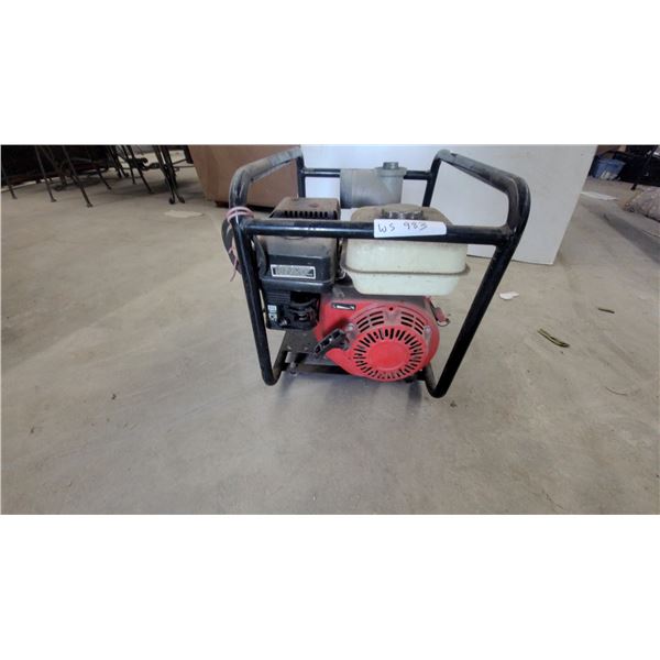 Honda GX120 Gasoline-Powered Portable Water Pump with 3" Ports and Metal Frame with Hose