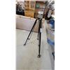 Image 1 : Heavy-Duty Adjustable Tripod Jack Stand with Threaded Height Adjustment and Chain-Linked Legs