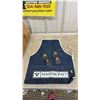 Image 5 : Wooden Toolbox w/ Mastercraft Apron, Kuny's PH-40 Pouches, Hacksaw, Hammer, Staple Gun and More