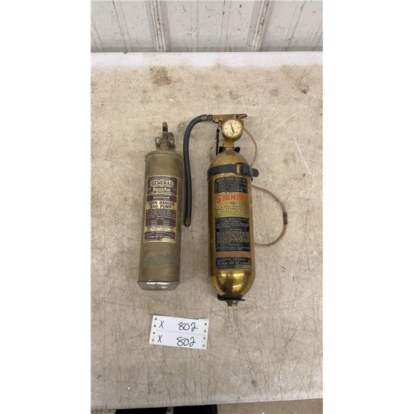 Vintage Stempel KB Stored Pressure and General QuickAid Fire Extinguishers