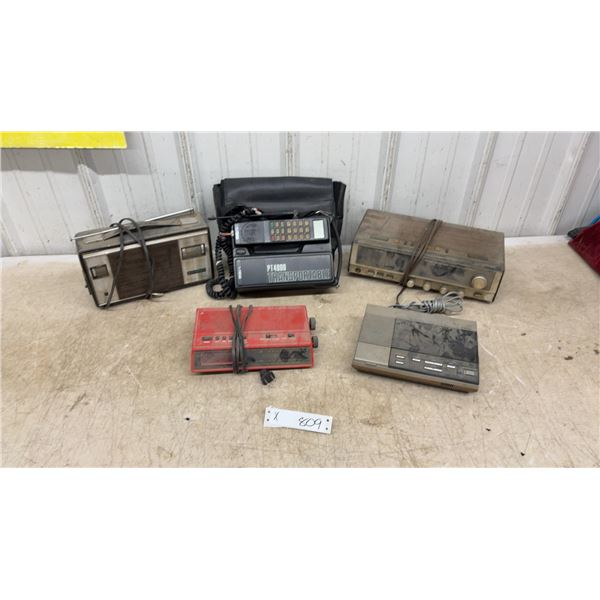 Vintage Lot of Electronics: Transportable Phone, GE Telephone Answering System and More