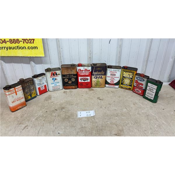 Vintage Oil Cans, Charcoal Lighter Fluid, Degreaser and More