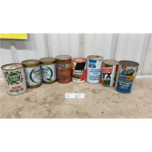 Vintage Oil Cans, Quaker State, Esso, Shell, Chryco, Castrol GTX, Imperial Oil and More